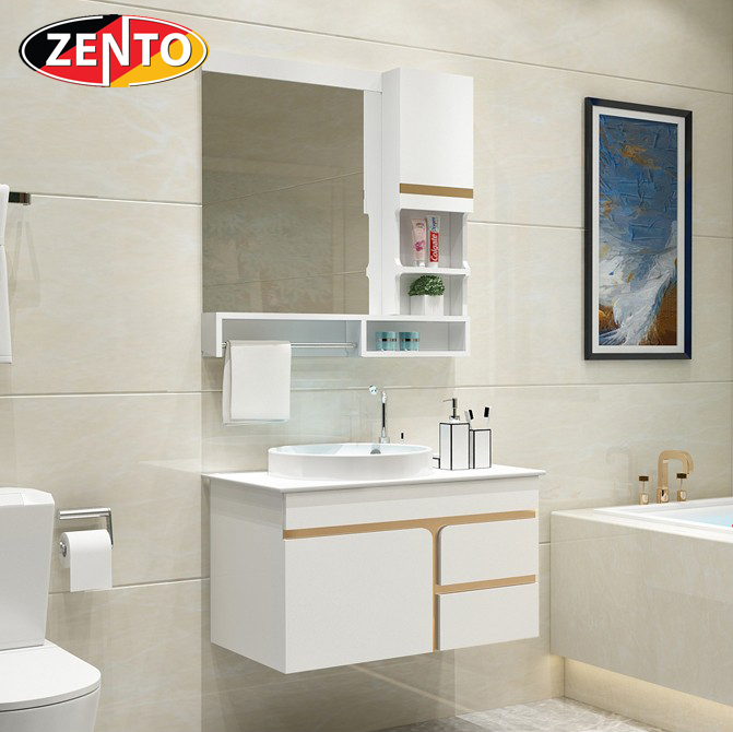 Bộ tủ, chậu, bàn đá, kệ gương Lavabo ZT-LV890